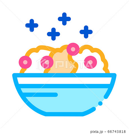 porridge dish icon vector outline illustration 66743818