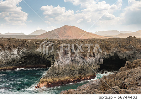 Los Hervideros lava caves in Lanzarote island, Canary 66744403