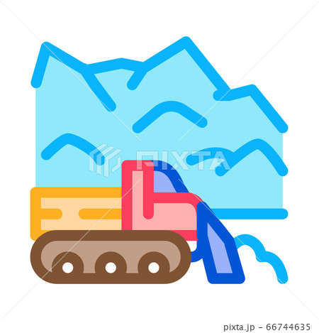Download snow blower truck icon vector outline illustrationのイラスト素材 ...