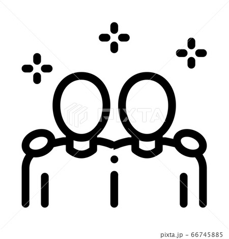 multiracial human friends icon vector outline illustration multiracial human friends icon vector outline illustration 66745885