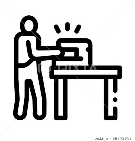 leatherworking sewing icon vector outline illustration leatherworking sewing icon vector outline illustration 66745915