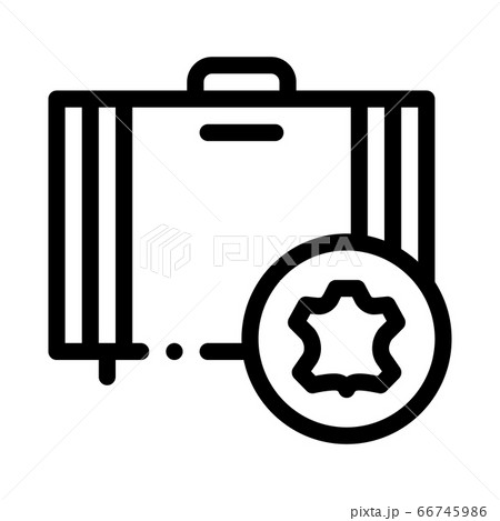 leather luggage icon vector outline illustration 66745986