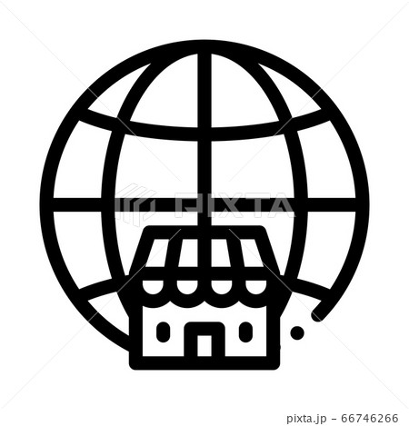 worldwide franchise icon vector outline illustration worldwide franchise icon vector outline illustration 66746266