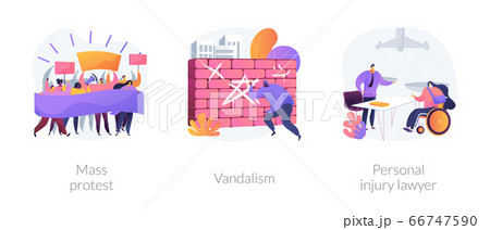 Riots outrage abstract concept vector illustrations. 66747590