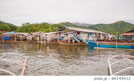 Coron bay with and pier. Sulu Sea. Palawan. Philippines. Busuanga island. Coron bay with and pier. Sulu Sea. Palawan. Philippines. Busuanga island. 66749412