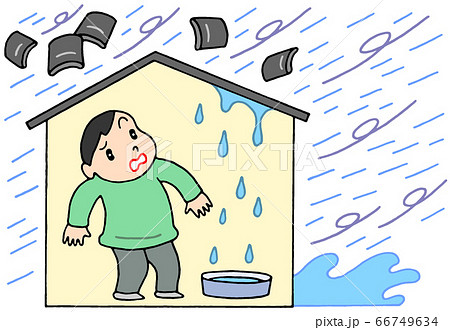 台風による家屋の被害 台風による家屋の被害 66749634
