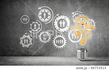 Concept of lightbulb as symbol of new idea. Concept of lightbulb as symbol of new idea. 66753014