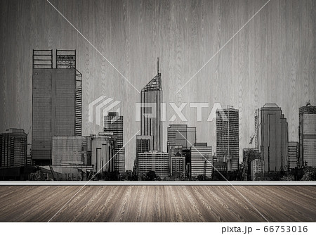 City design on wall City design on wall 66753016