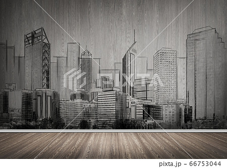 City design on wall 66753044