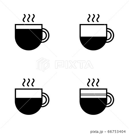 コーヒー エスプレッソ カフェラテのイラスト素材