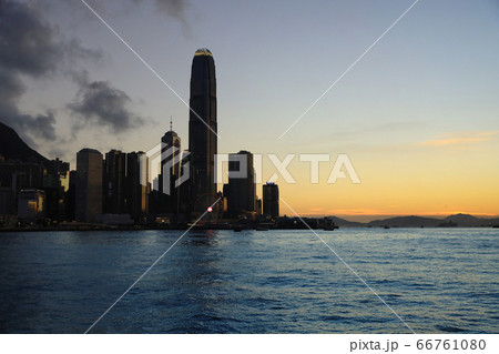 19 June 2020 a sunset at CBD , central, hong kong 19 June 2020 a sunset at CBD , central, hong kong 66761080