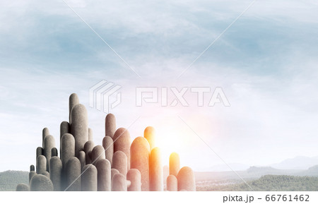 Multiple stone columns with breathtaking landscape Multiple stone columns with breathtaking landscape 66761462
