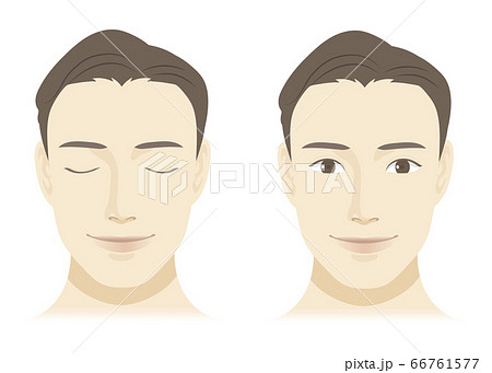 男性の顔 イラストセットのイラスト素材