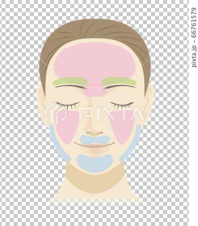 女性の顔 脱毛部分イラストセットのイラスト素材 66761579 Pixta