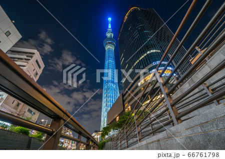 東京スカイツリー 世界難民の日 特別ライティング 東京スカイツリー 世界難民の日 特別ライティング 66761798