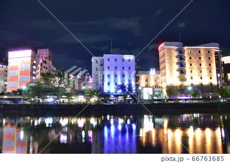 福岡中州の夜景 福岡中州の夜景 66763685