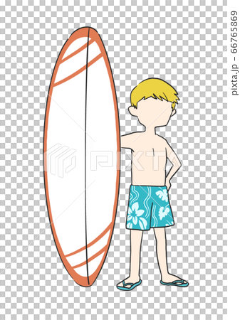 男性　サーフボード　夏 66765869