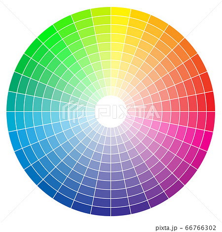 Color spectrum abstract wheel, colorful diagram background. Color wheel isolated on white background. 66766302