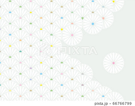 菊花青海波。日本の伝統文様 菊花青海波。日本の伝統文様 66766799