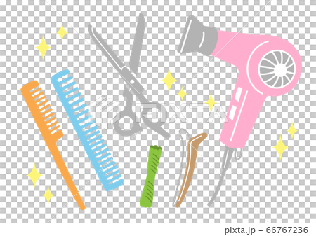 Beauty Salon Tools Color Stock Illustration