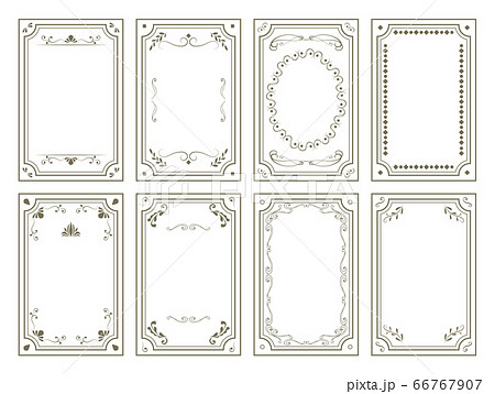 フレーム 飾り枠 飾り罫 クラシックのイラスト素材