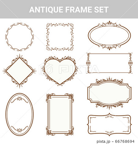 装飾素材　アンティーク　フレームセット 66768694