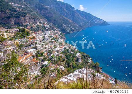 View of Positano in the Amalfi Coast, Italy 66769112