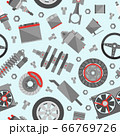 Auto spare parts seamless pattern. Car repair icon background in flat style texture 66769726