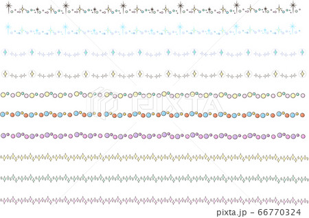 キラキラのラインセットのイラスト素材