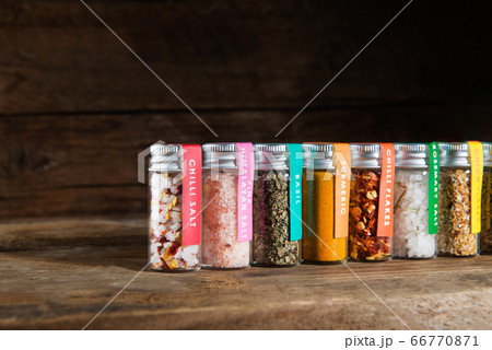 Spices Set in Mini Bottles 66770871
