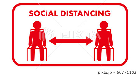 Social distancing set of icons 66771102