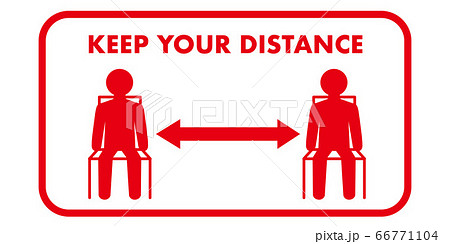 Social distancing set of icons Social distancing set of icons 66771104