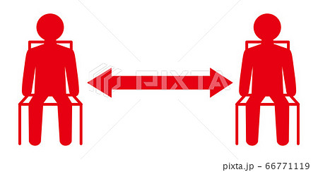 Social distancing set of icons Social distancing set of icons 66771119