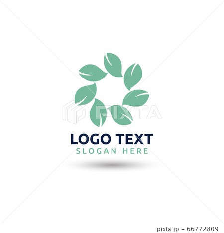 leaf logo ecology nature element vector image 66772809