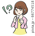 驚く女性 66774518