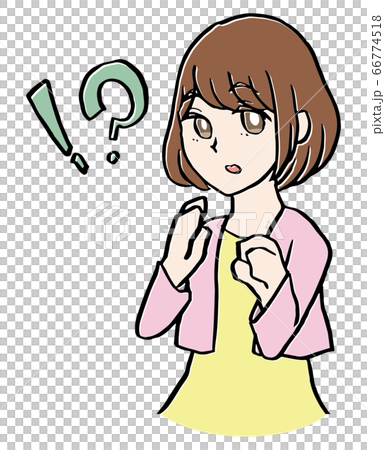 驚く女性 66774518
