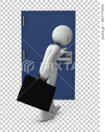 密かに内偵するスパイ。3Dレンダリング。 66775669
