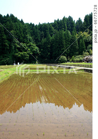通潤橋周辺の風景 豊かな水に潤う里山 通潤橋周辺の風景 豊かな水に潤う里山 66775728