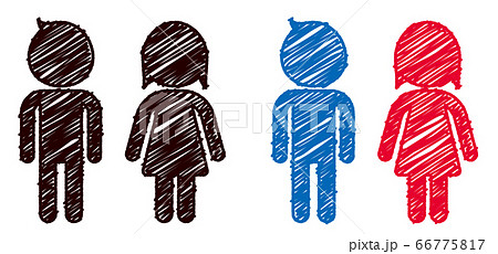 Male and female, gender symbol, mark, icon, sign o 66775817