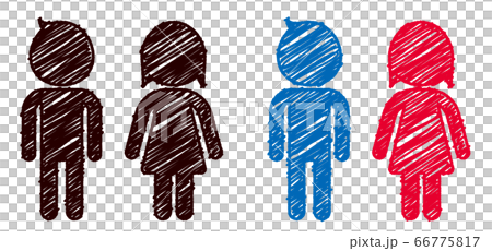Male and female, gender symbol, mark, icon, sign o 66775817