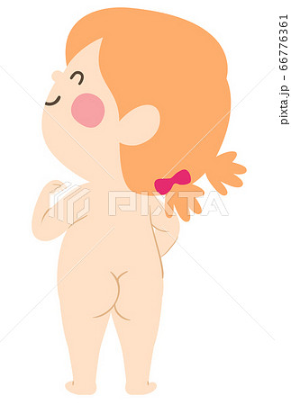 Toddler  nude  Kid Girl Toddler Naked Back View Illustrationのイラスト素材 [66776361] - PIXTA