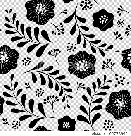 北欧風のかわいい花のシームレスパターン Iのイラスト素材 66778943 Pixta