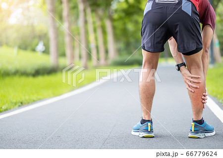 Young adult male with his muscle pain during 66779624