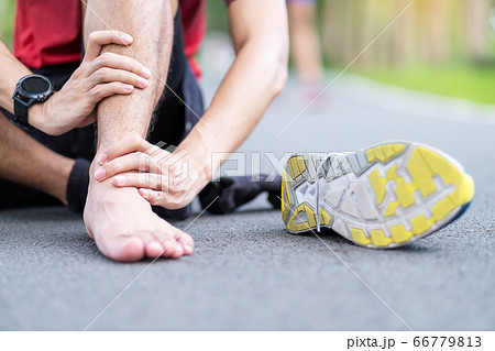 Young adult male with his muscle pain during Young adult male with his muscle pain during 66779813