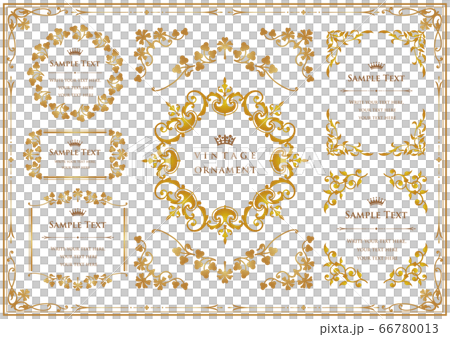 Vintage ornament frame set 66780013