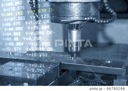 The abstract scene of CNC milling machine. The abstract scene of CNC milling machine. 66780288