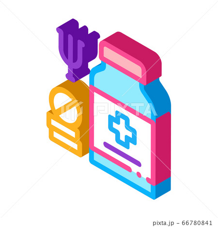 medical pills for mental disorder isometric icon vector illustration 66780841
