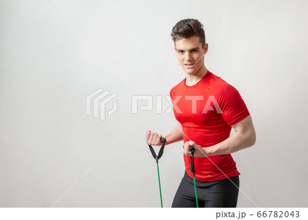 Young athlete isolated on white background Young athlete isolated on white background 66782043