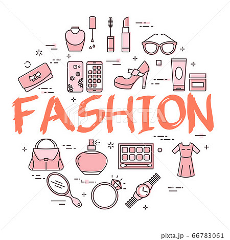 White banner of woman accessories with red text Fashion 66783061