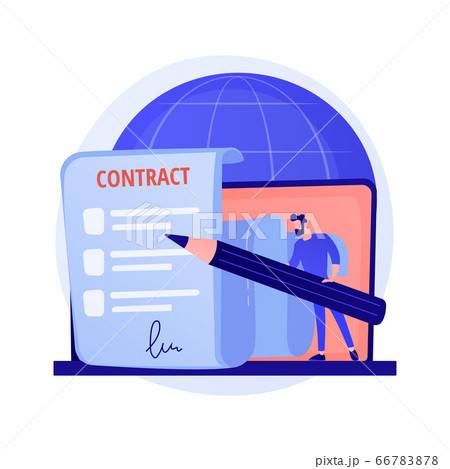 Electronic contract vector concept metaphor 66783878